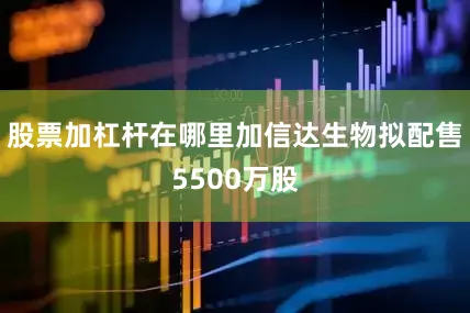 股票加杠杆在哪里加信达生物拟配售5500万股