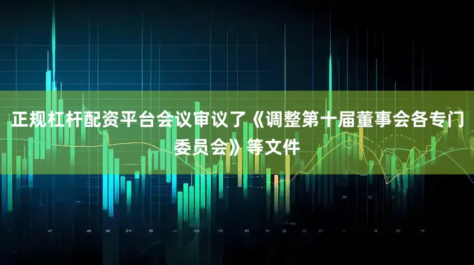 正规杠杆配资平台会议审议了《调整第十届董事会各专门委员会》等文件