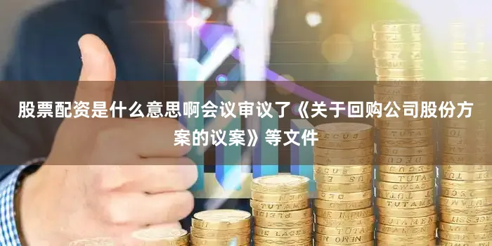 股票配资是什么意思啊会议审议了《关于回购公司股份方案的议案》等文件